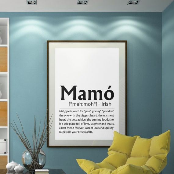 Mam Irish Grandmother Print Ireland Print Mothers Day Irish Grandma Gift For Grandma Granny Gift Gaeilge Grandparent Gifts