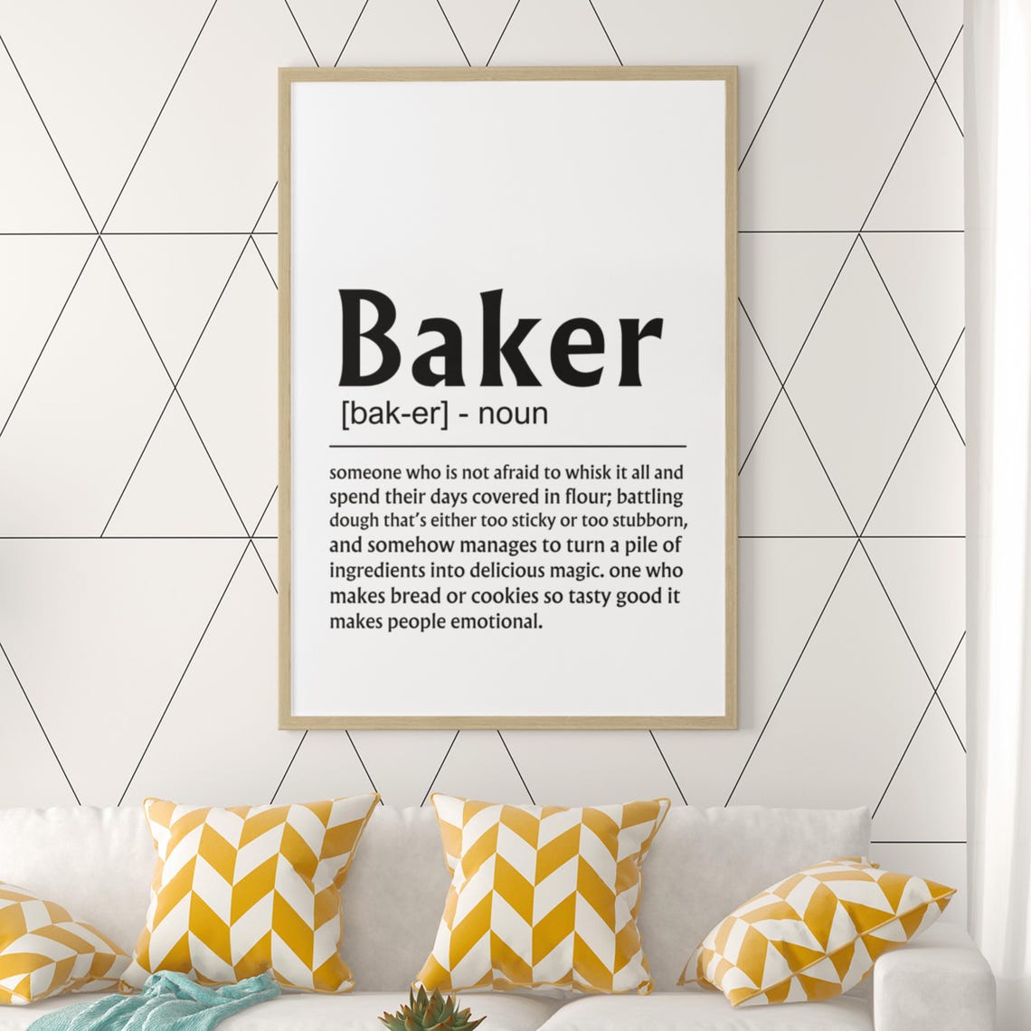 Baker Definition Funny Cooking Quote Kitchen Gift Wall Poster - Image 6