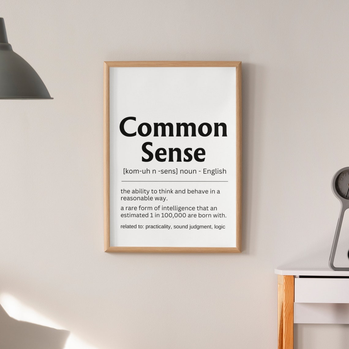 Common Sense Funny Definition Quote Office Humor Wall Poster - Image 5