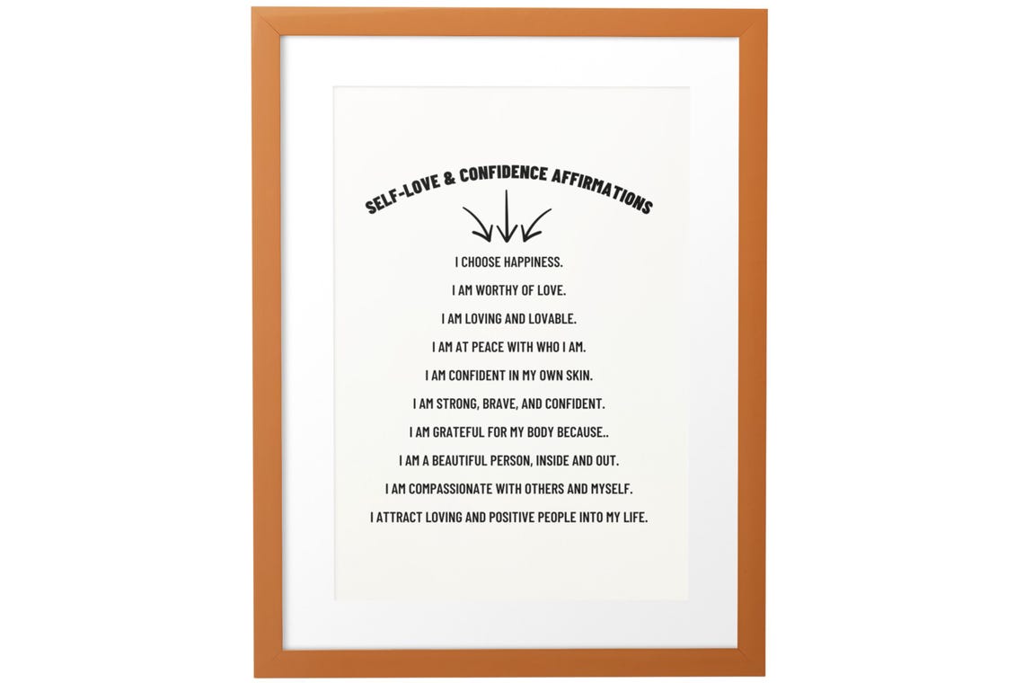 Self Love And Confidence Affirmations Daily Positive Mindset Poster - Image 2
