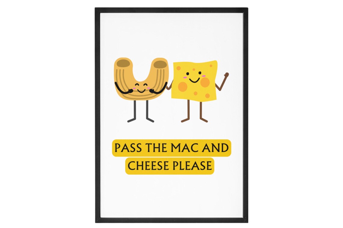 Cute Thanksgiving Decor Dining Room Wall Art Mac And Cheese Thanksgiving Print Dinning Area Thanksgiving Decorations Artwork - Image 6