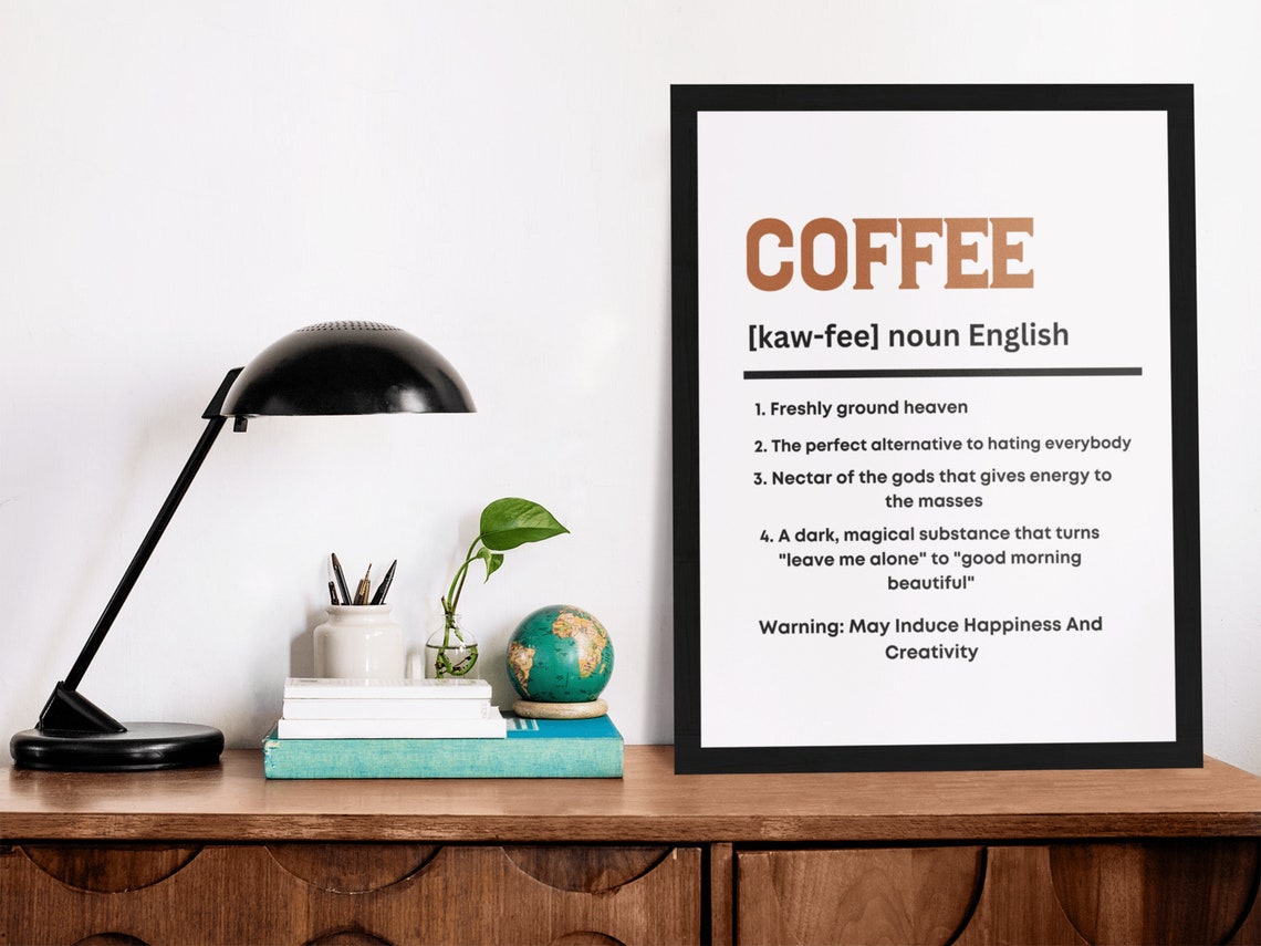 Coffee Definition Wall Art Coffee Bar - Image 2