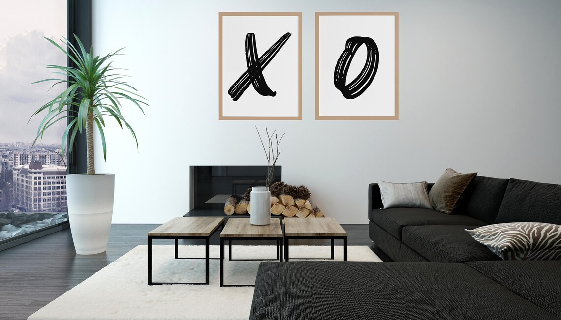 XO Brushstroke Art Print, Abstract Modern Decor - Image 4