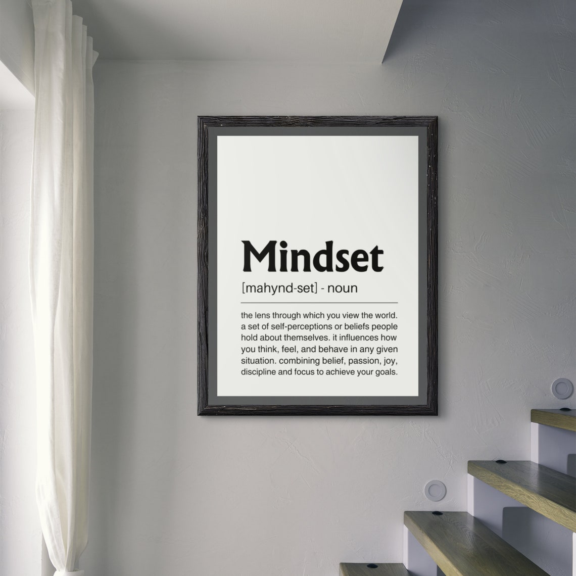 Mindset Dictionary Definition Poster For Growth Mindset Office - Image 7