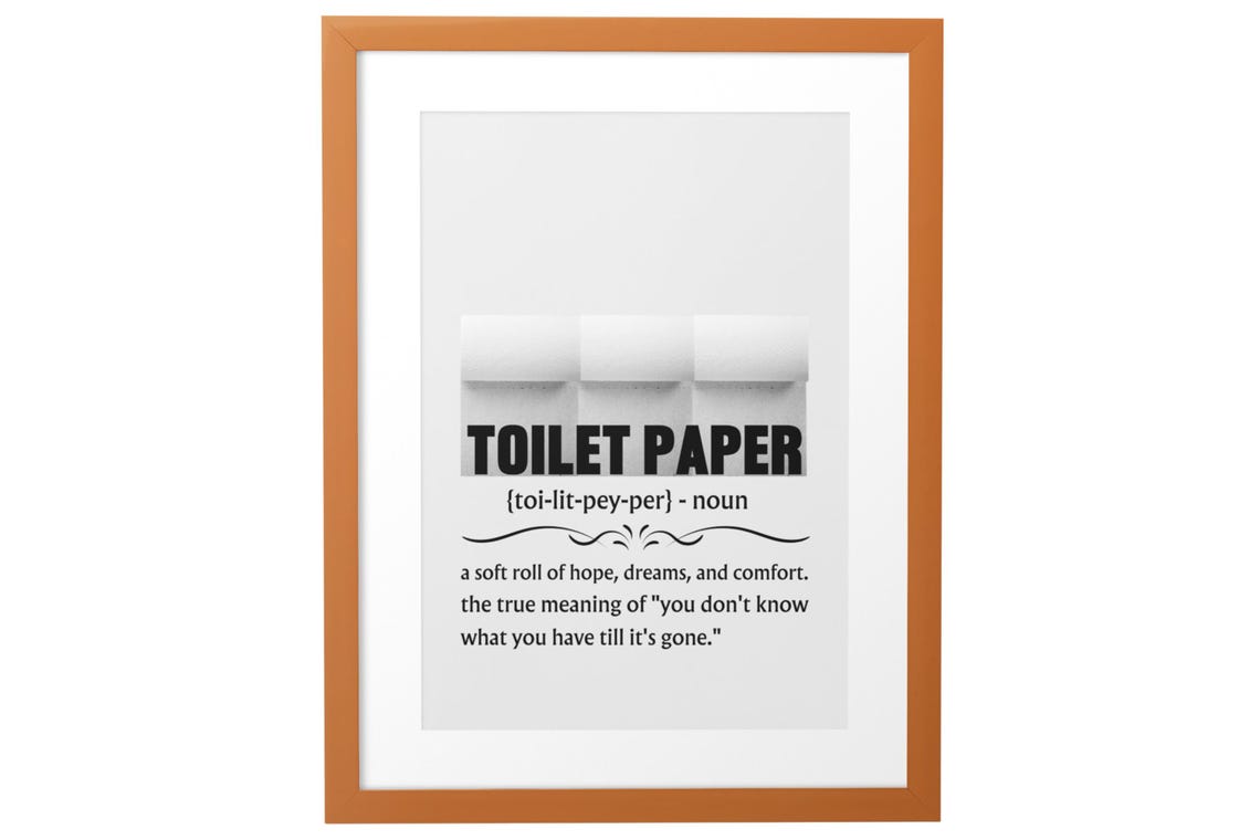 Toilet Paper Funny Bathroom Dictionary Definition Humor Poster - Image 3