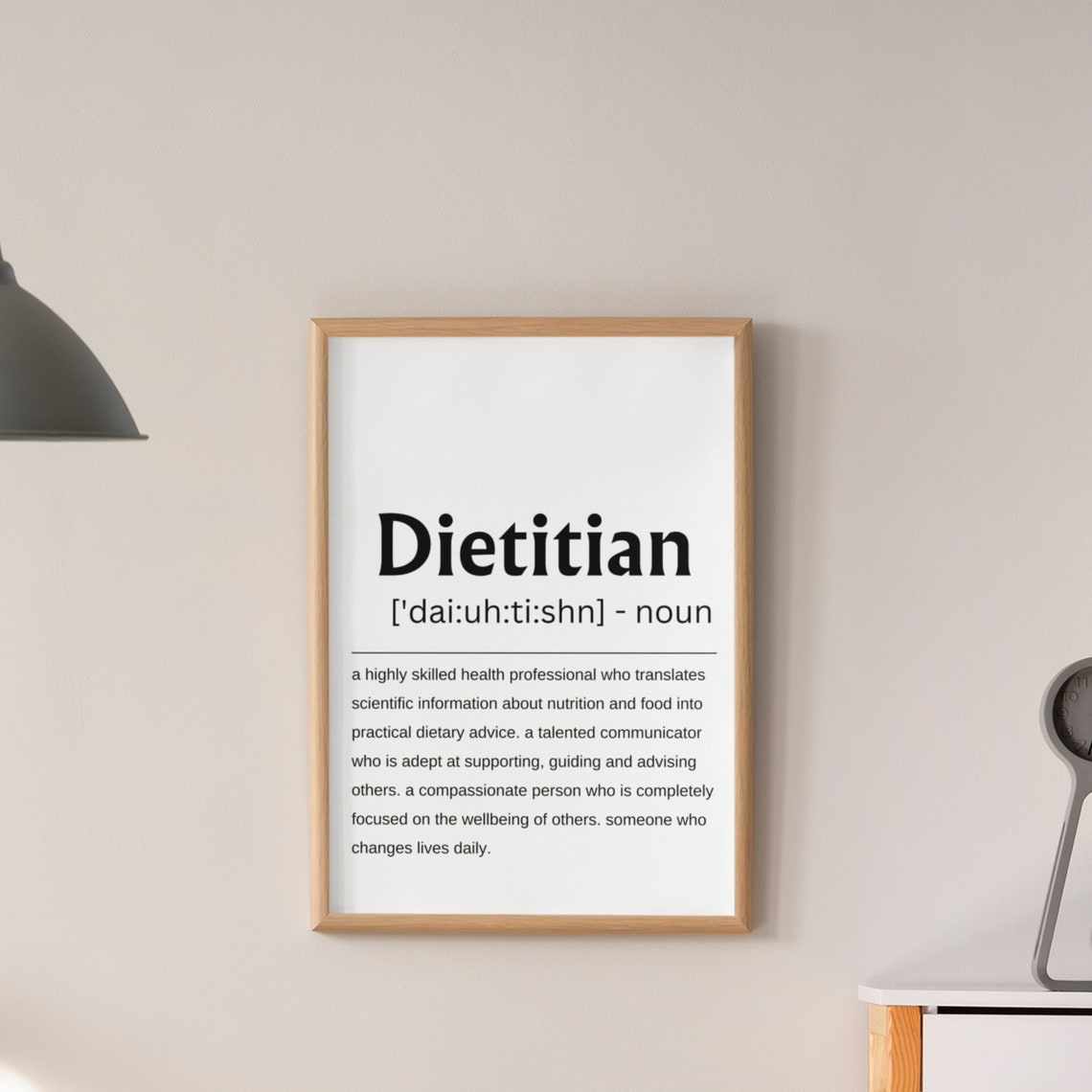 Dietitian Definition Nutrition Professional Appreciation Poster - Image 4
