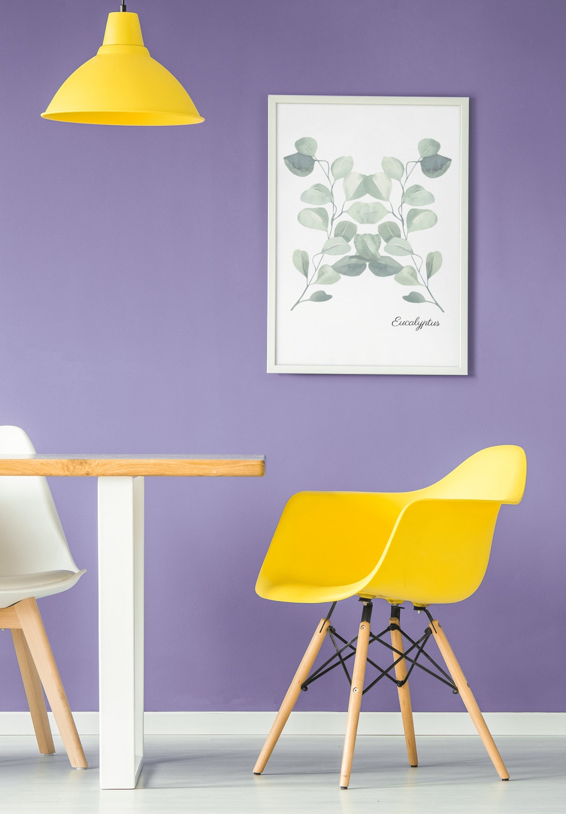 Eucalyptus Watercolor Botanical Minimalist Leaf Bedroom Decor Print - Image 8