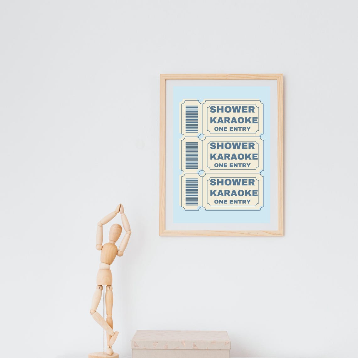 Shower Karaoke Ticket Funny Bathroom Wall Decor Musical Humor Poster - Image 5