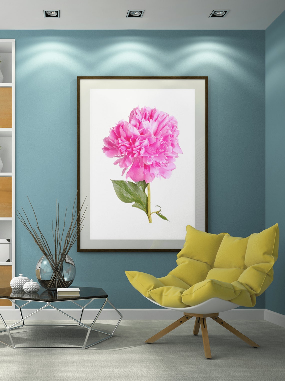 Pink Peony Flower Photography Minimalist Floral Wall Decor Poster - Image 5