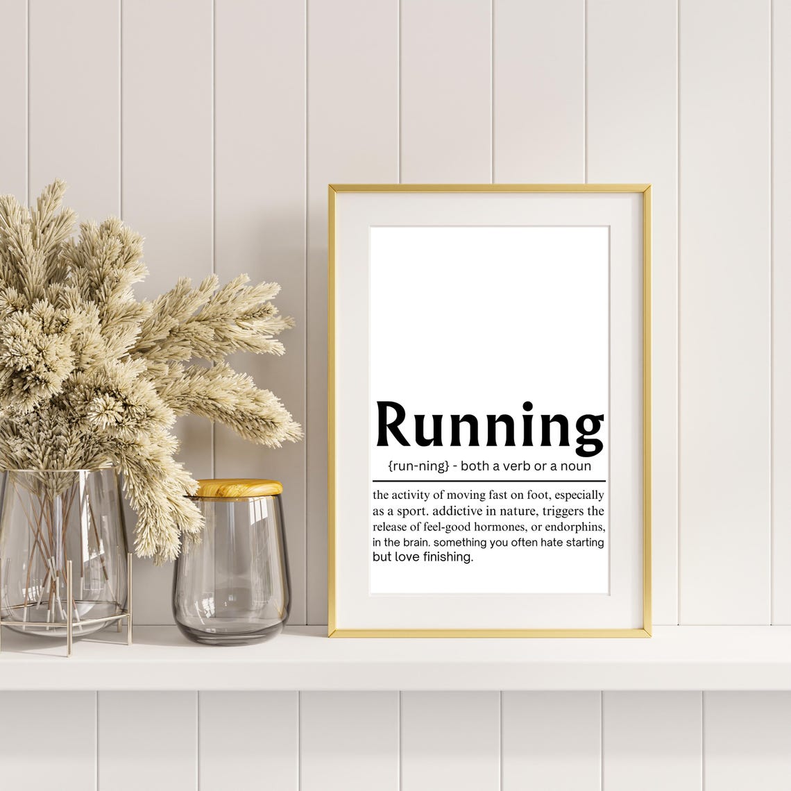 Running Definition Inspirational Quote Runner Athlete Gift Poster - Image 8