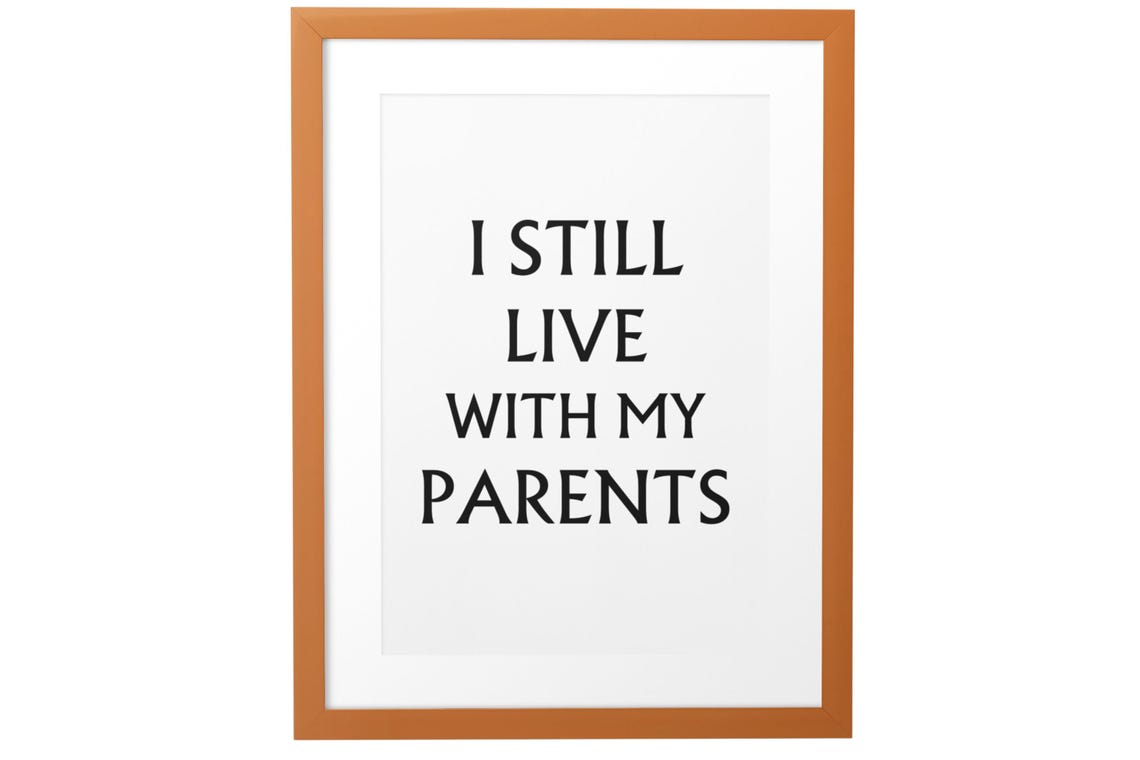 I Still Live With My Parents Funny Quote Modern Wall Decor Poster - Image 9