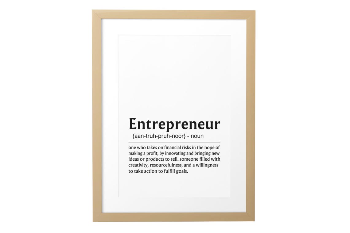 Entrepreneur Definition Dictionary Meaning Business Office Poster - Image 8