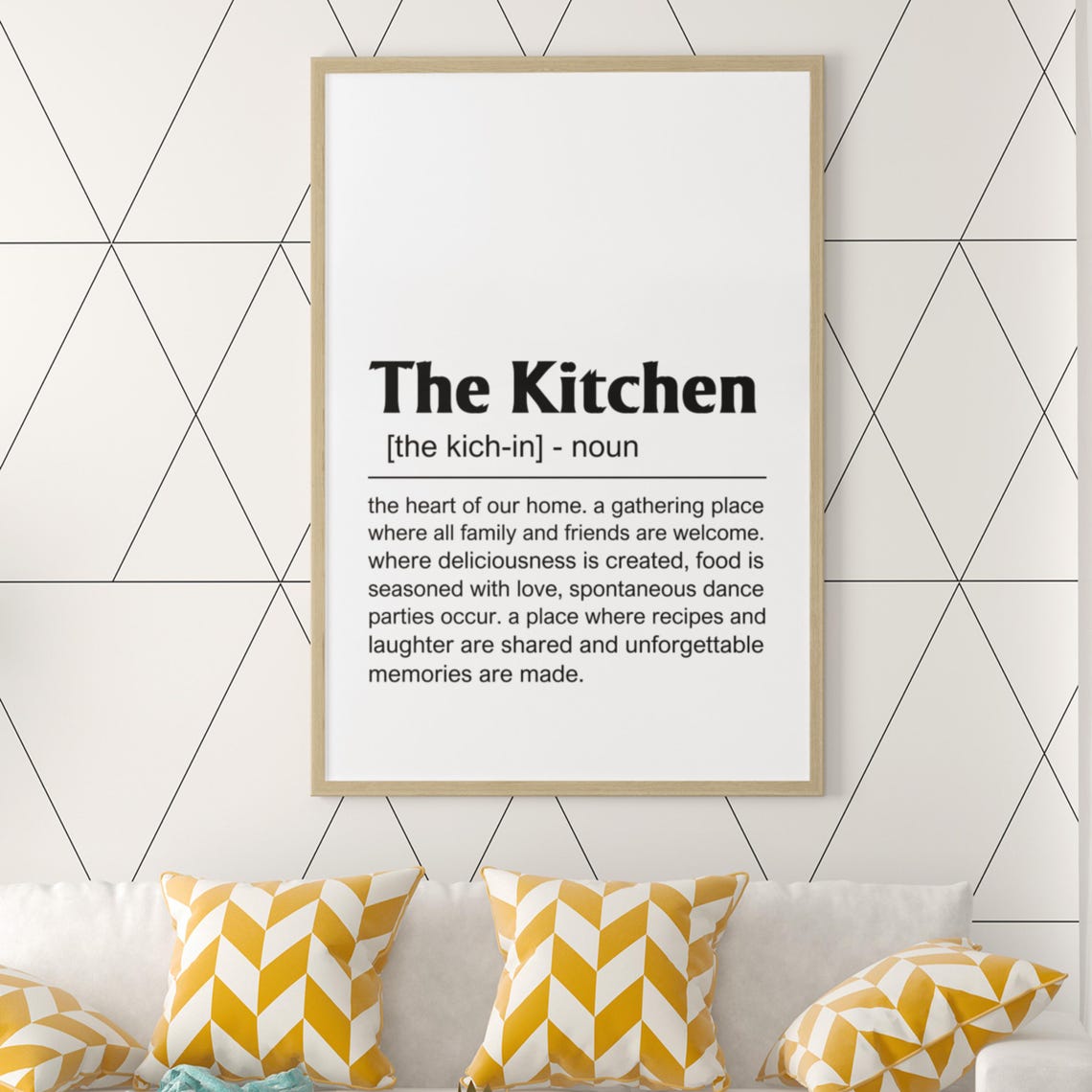 The Kitchen Definition Dictionary Meaning Home Decor Gift Poster - Image 2
