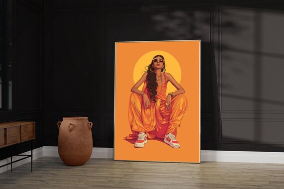 Bollywood Pop Art Print Woman Sneakers
