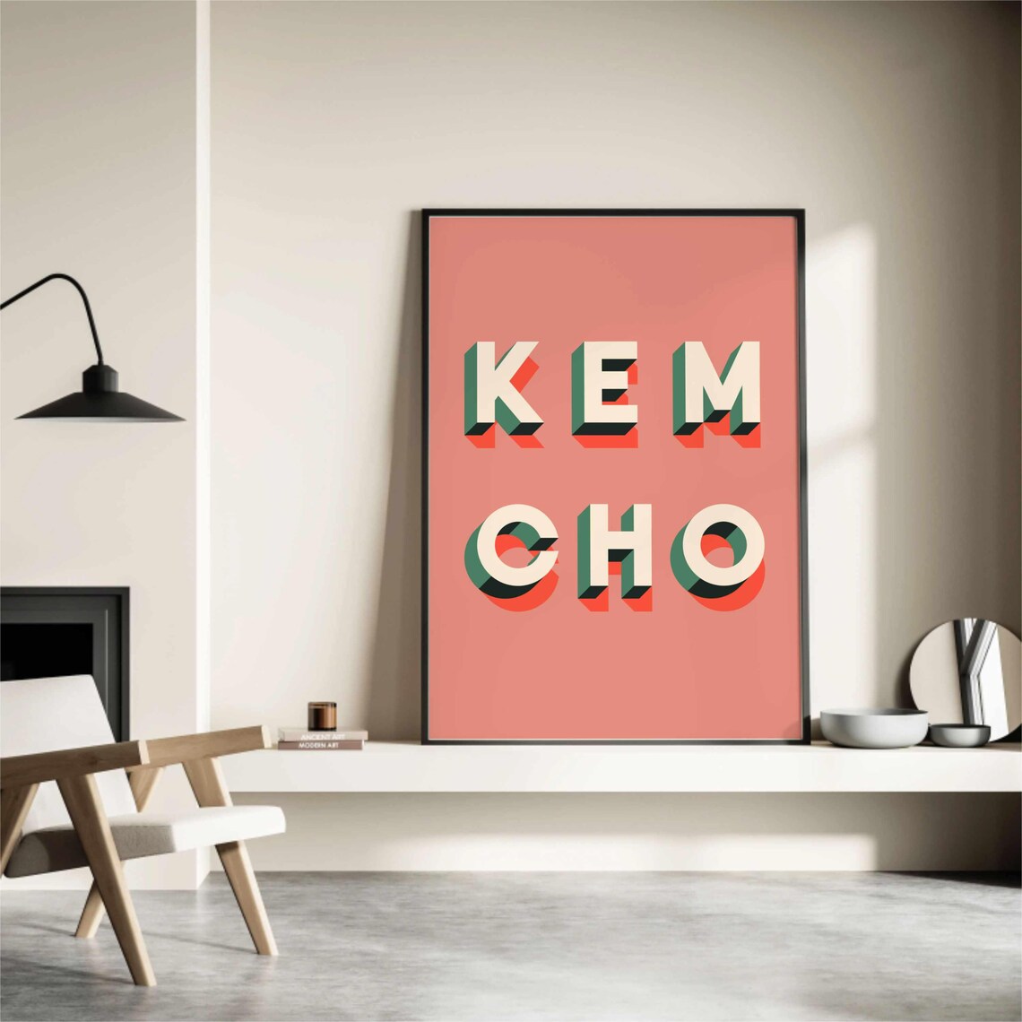 Kem Cho Poster, Funny Gujarati Desi Wall Decor