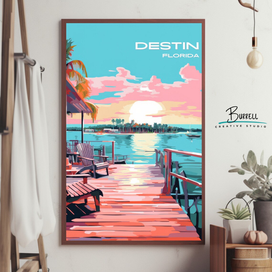 Destin Florida Ocean View Travel Poster Print - Image 4