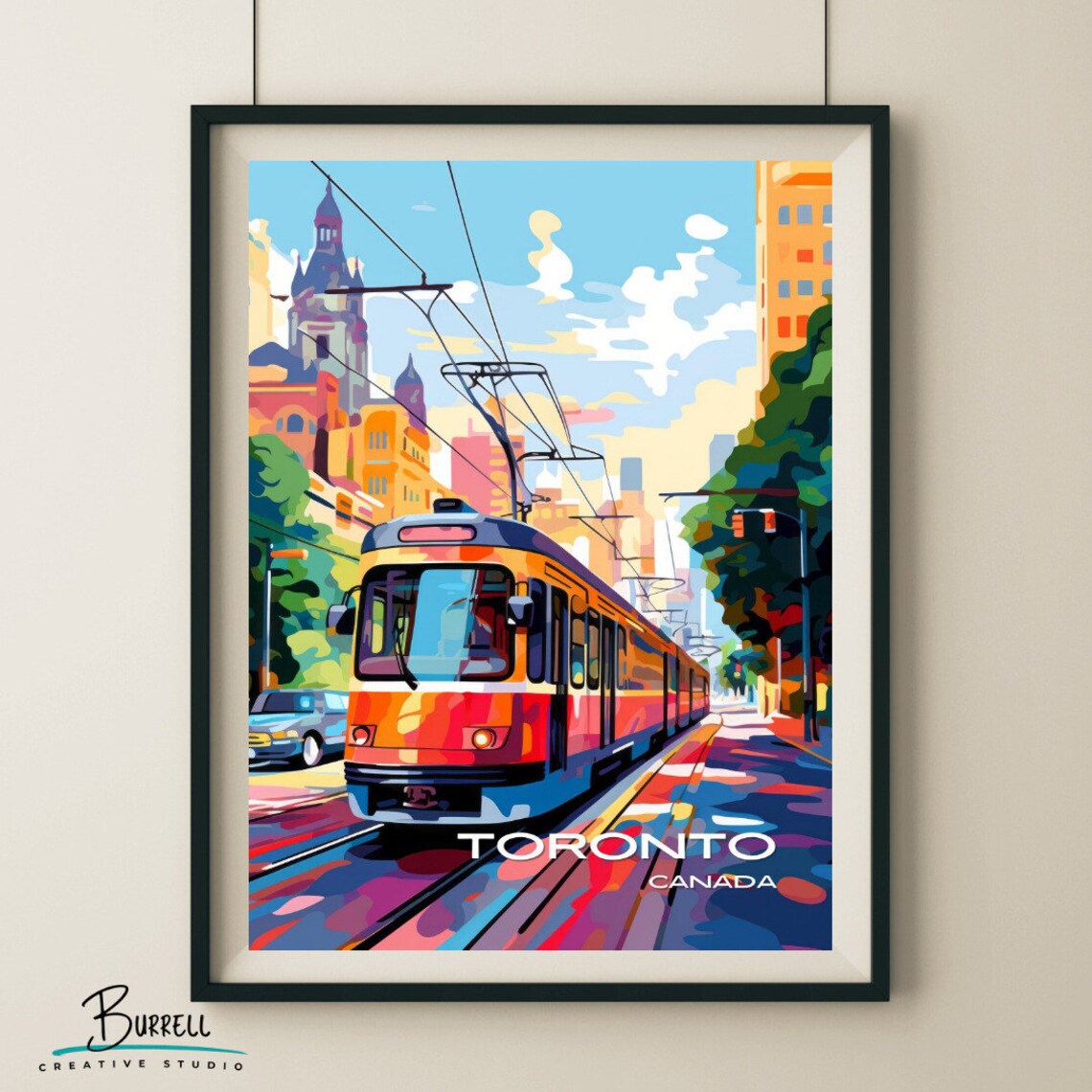 Toronto Ontario Streetcar Travel Poster Art Print