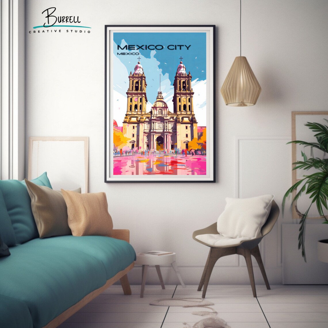 Mexico City Metropolitan Cathedral Travel Poster - Image 3