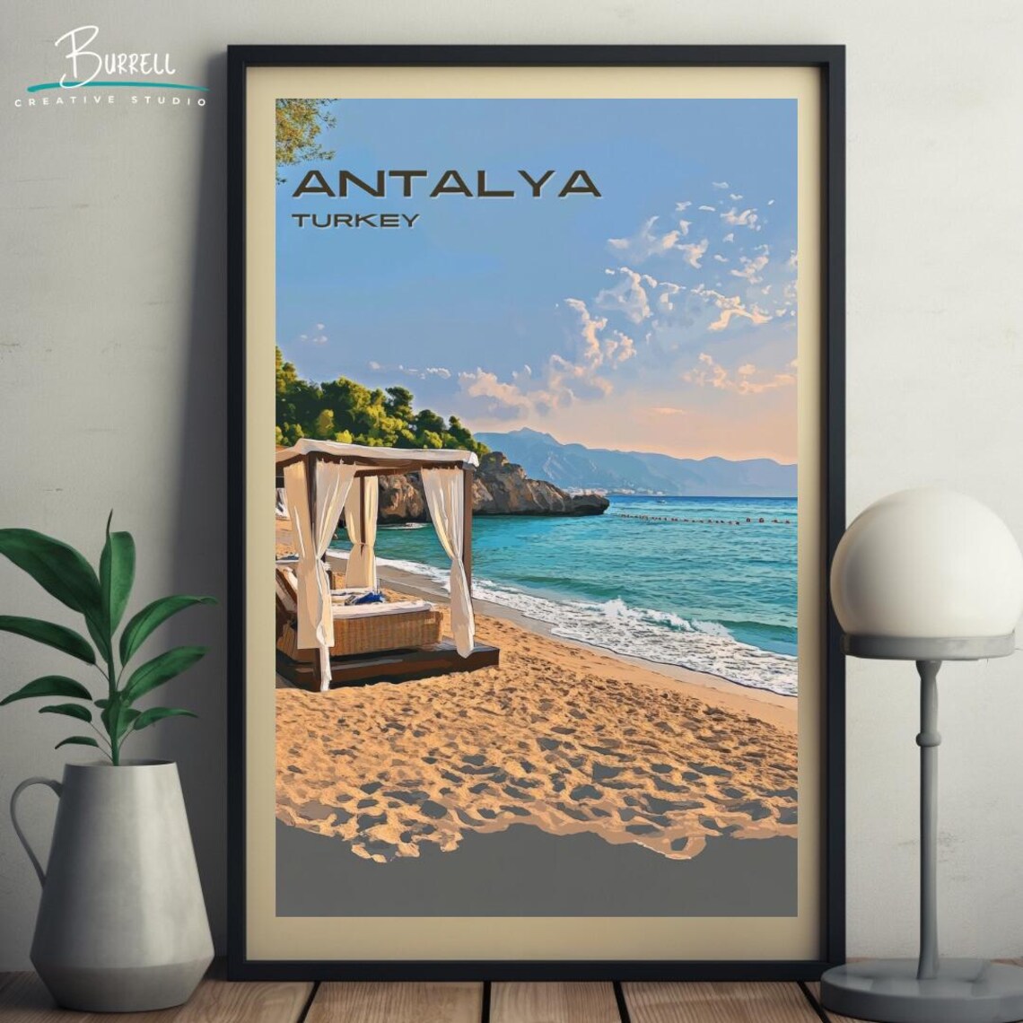 Antalya Turkiye Lara Beach Travel Poster - Image 5