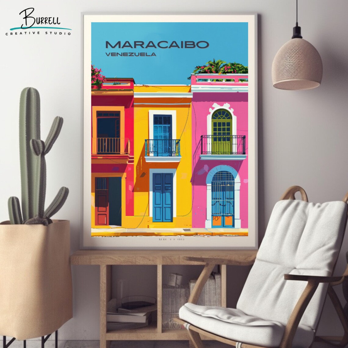 Maracaibo Venezuela Calle Carabobo Travel Poster - Image 2