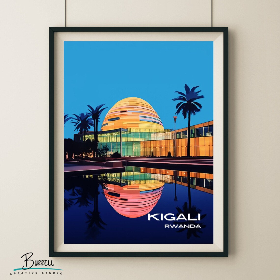 Kigali Rwanda Convention Center Travel Poster