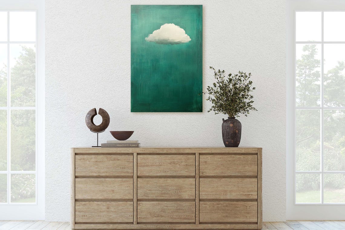Moody Cloud Art Print, Minimalist Art - Image 3
