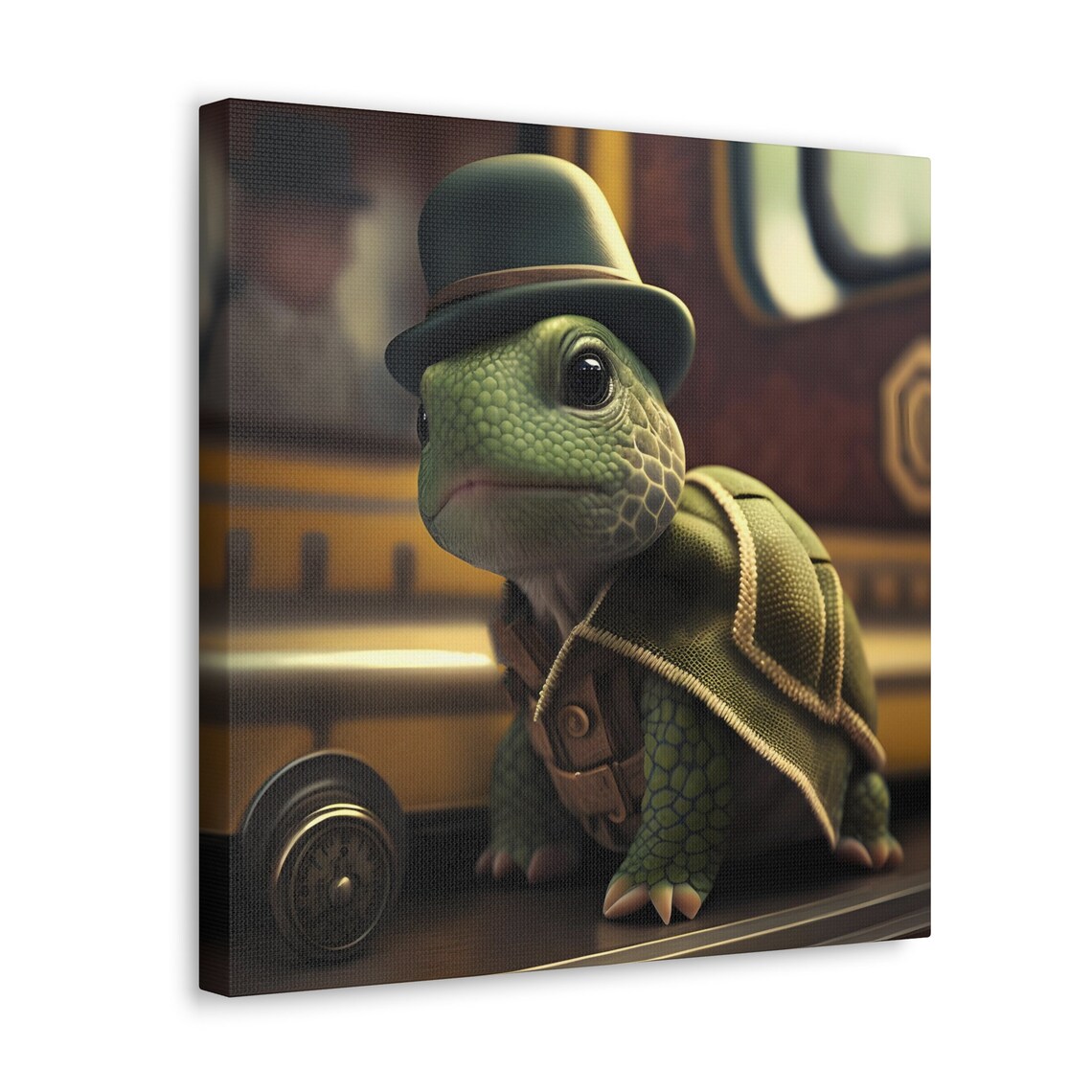 Turtle Top Hat Art Print - Image 3