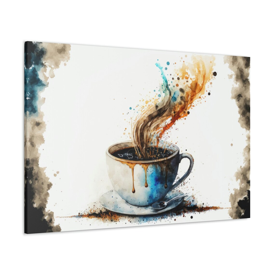 Watercolor Coffee Art Print, Cafe Kitchen Decor - Image 3