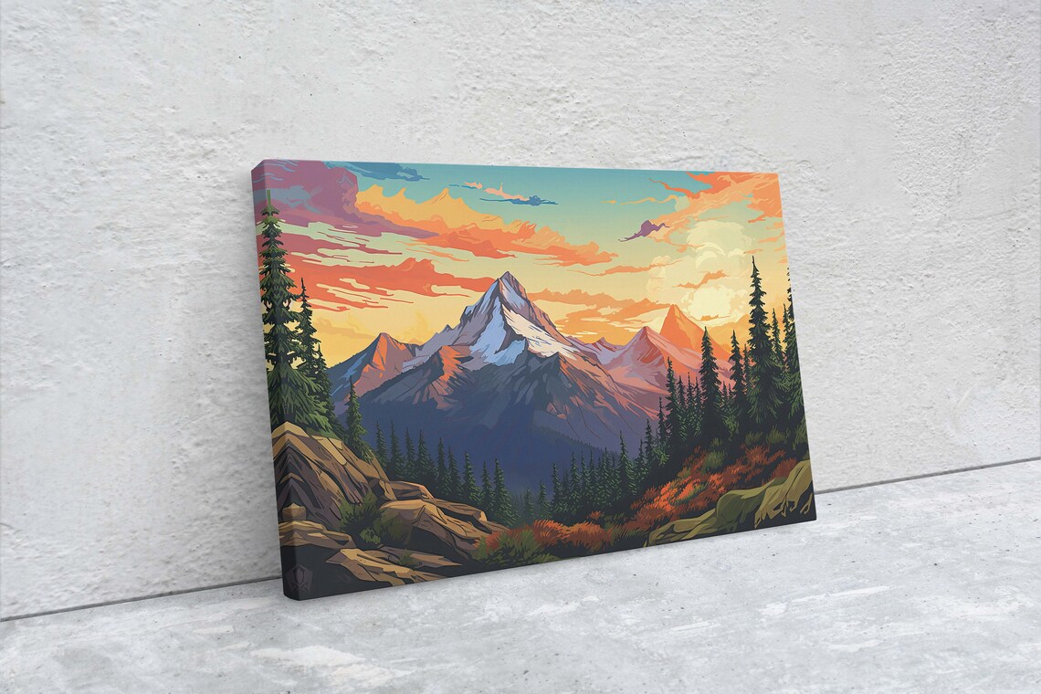 Sunrise Mountain Range - Colorado Mountains Art Print - Image 2