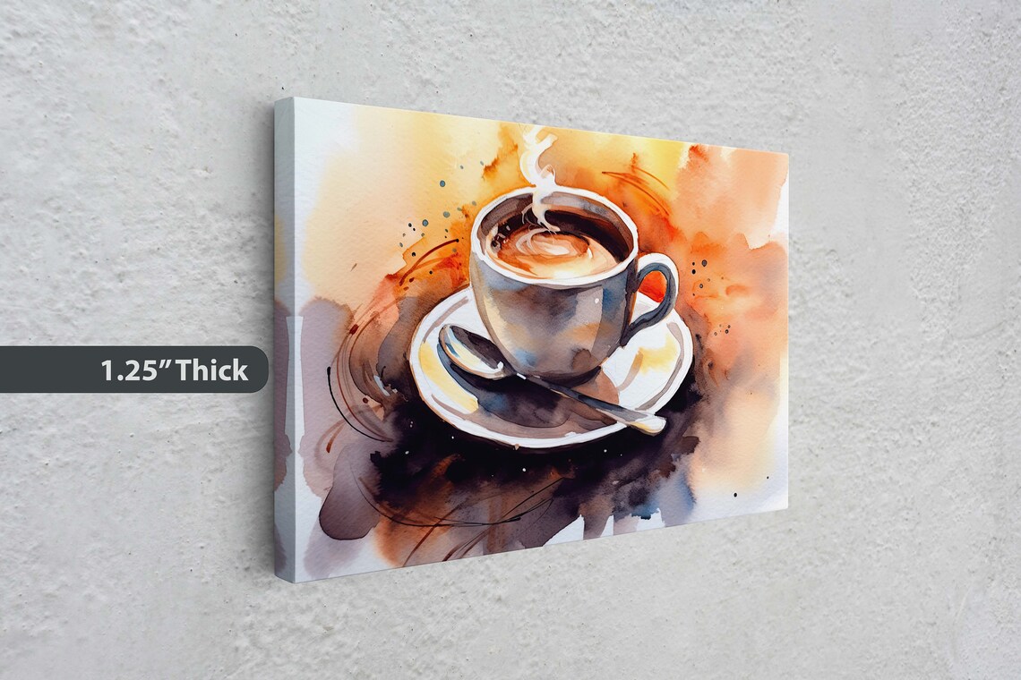 Watercolor Coffee Coffee Lover Cafe Decor Art Print - Image 3