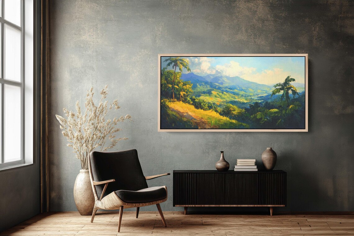 Blue Mountains Jamaica Tropical Decor Art Print - Image 3
