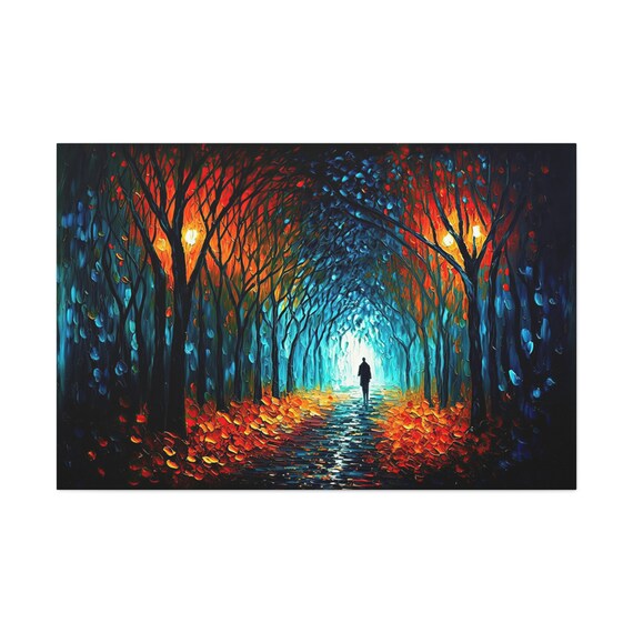 Fall Trees Peaceful Fantasy Art Print