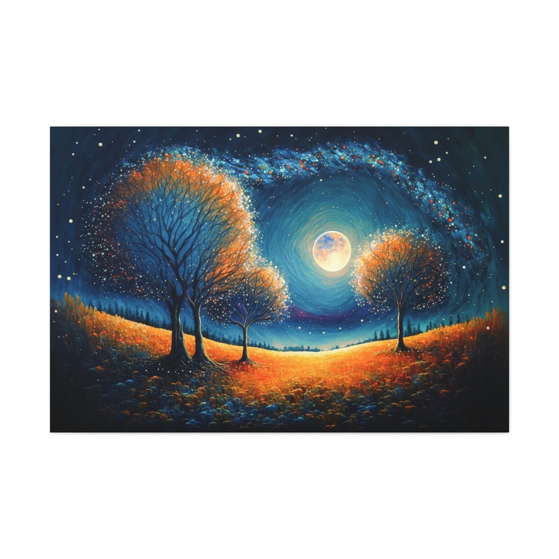 Moonlit Trees - Nature Landscape