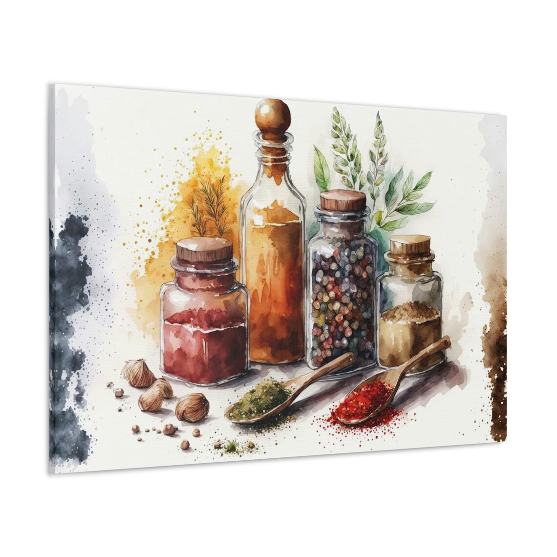 Watercolor Spices Kitchen Cooking Wall Art Print - Image 3
