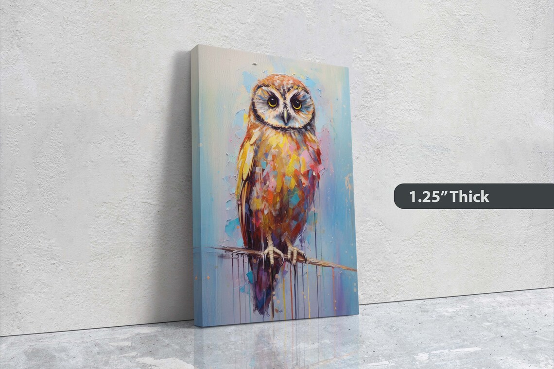 Owl Colors Abstract Owl Bird Art Print, Modern Decor - Image 3