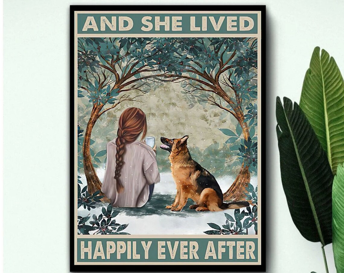 And She Lived Happily Ever After Dog Art Print
