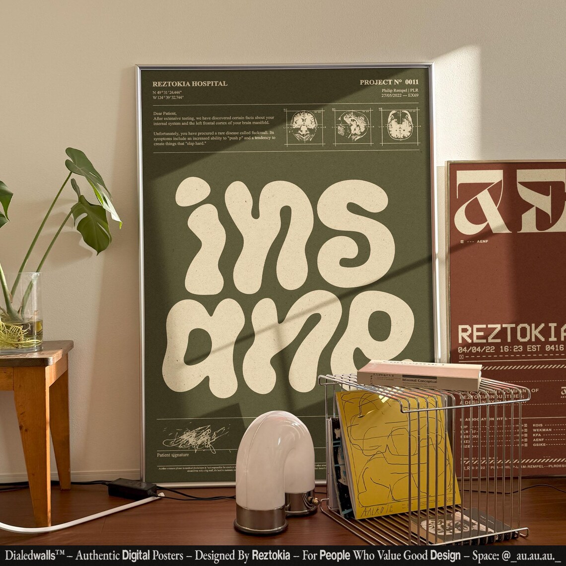 Insane Retro Wall Art Funky Prints Vintage Retro Print Unique Wall Arts Indie Poster Typography Print Creative Poster - Image 4