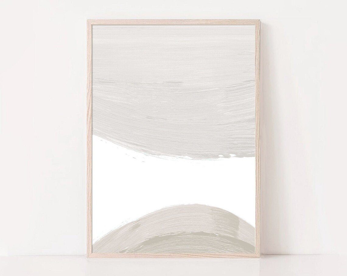 Abstract Neutral Art Print, Scandinavian Minimalist
