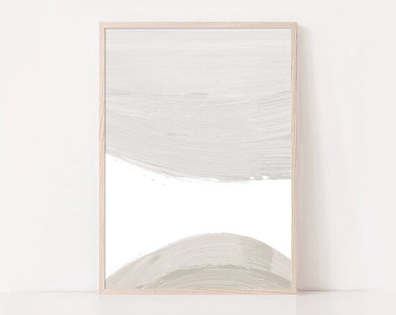 Abstract Neutral Art Print, Scandinavian Minimalist