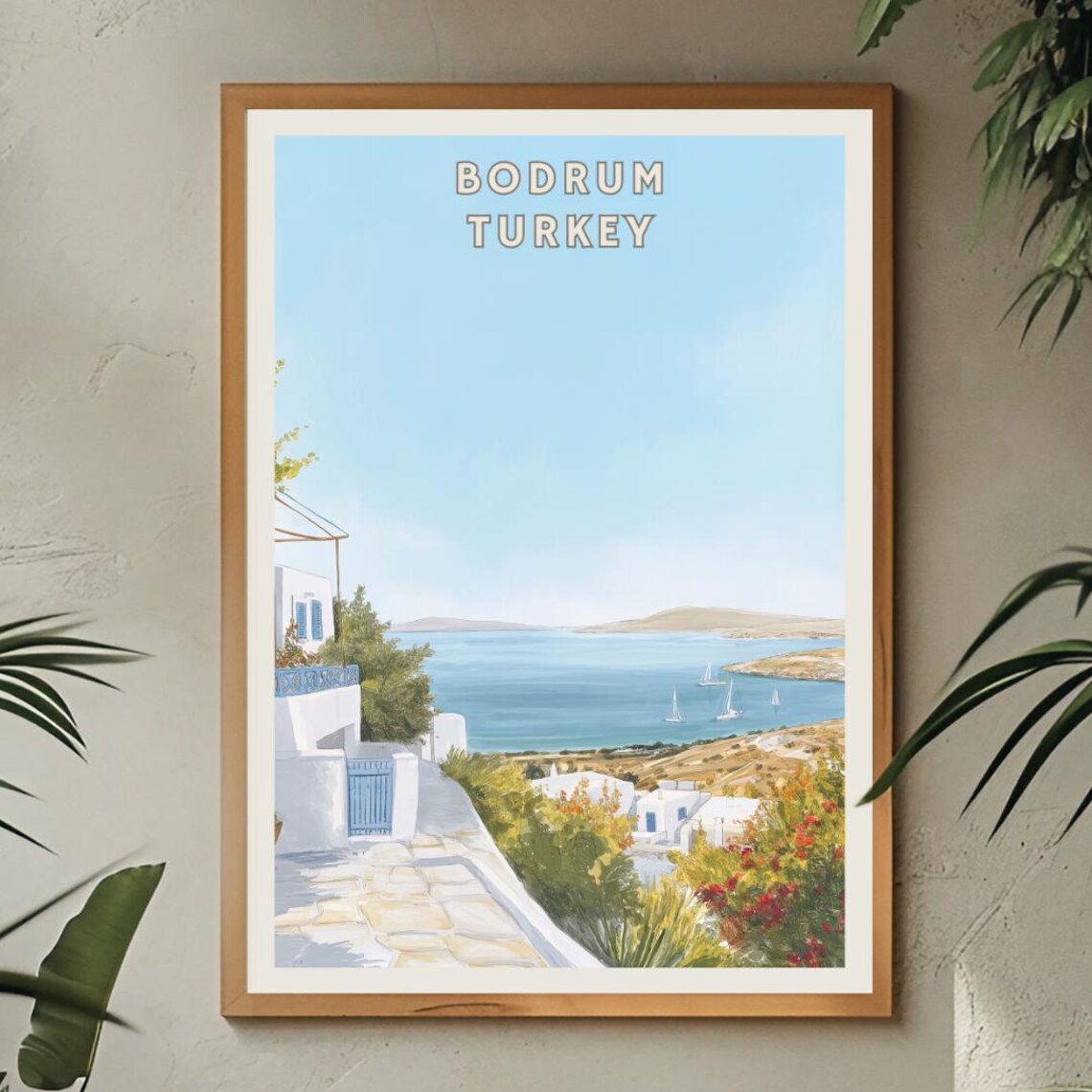 Bodrum Turkey, Mediterranean Travel Poster - Image 2