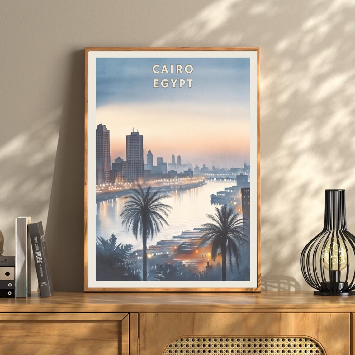 Cairo Egypt Poster, Nile River Skyline Sunset - Image 3