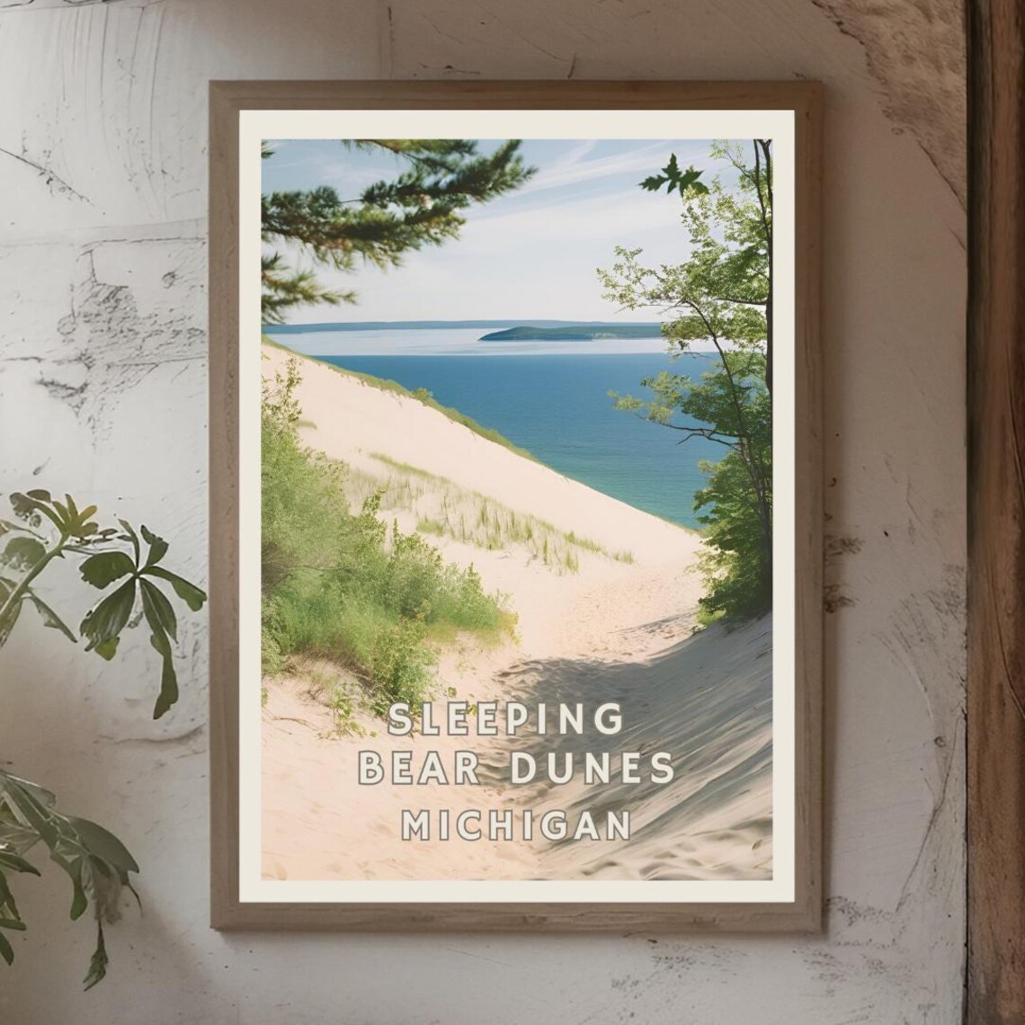 Sleeping Bear Dunes Michigan Sand Dunes Lake Michigan View Poster - Image 3
