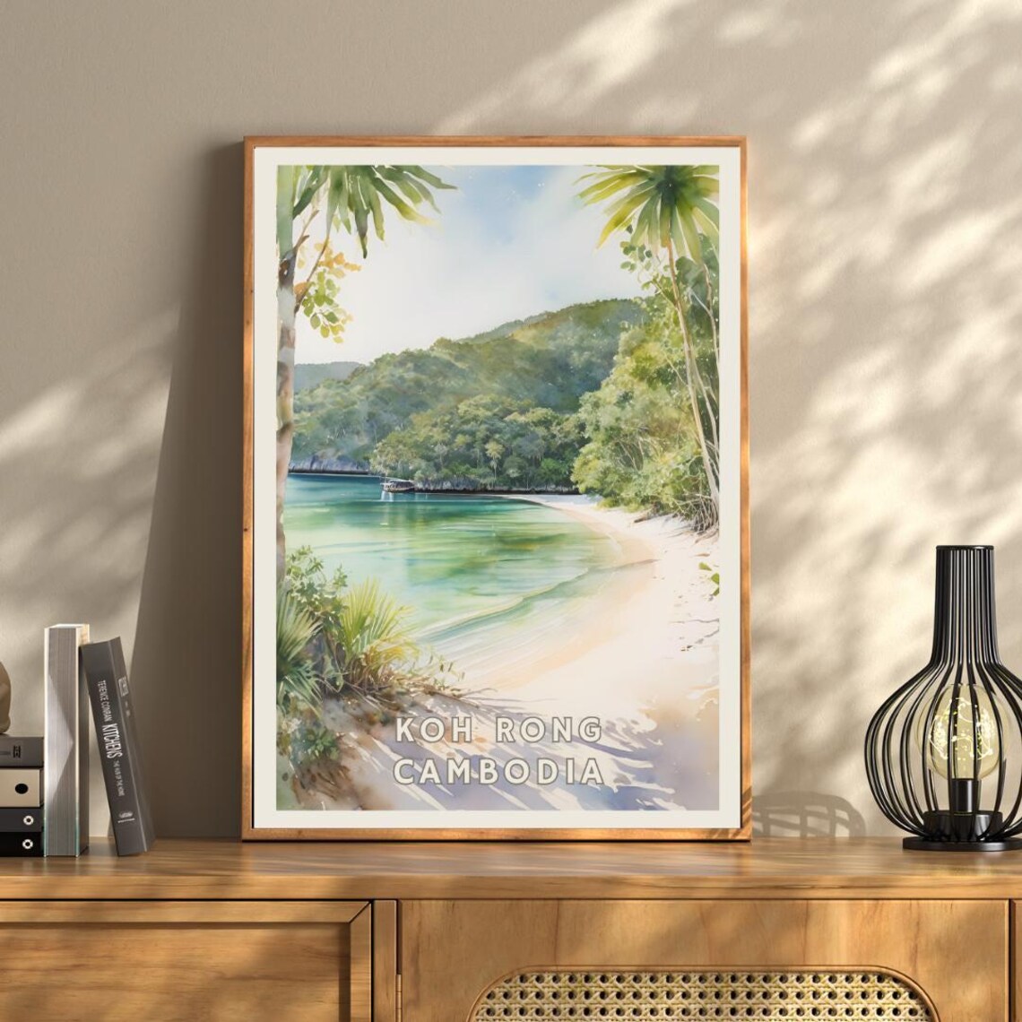 Koh Rong Cambodia Travel Poster, Tropical Beach - Image 2