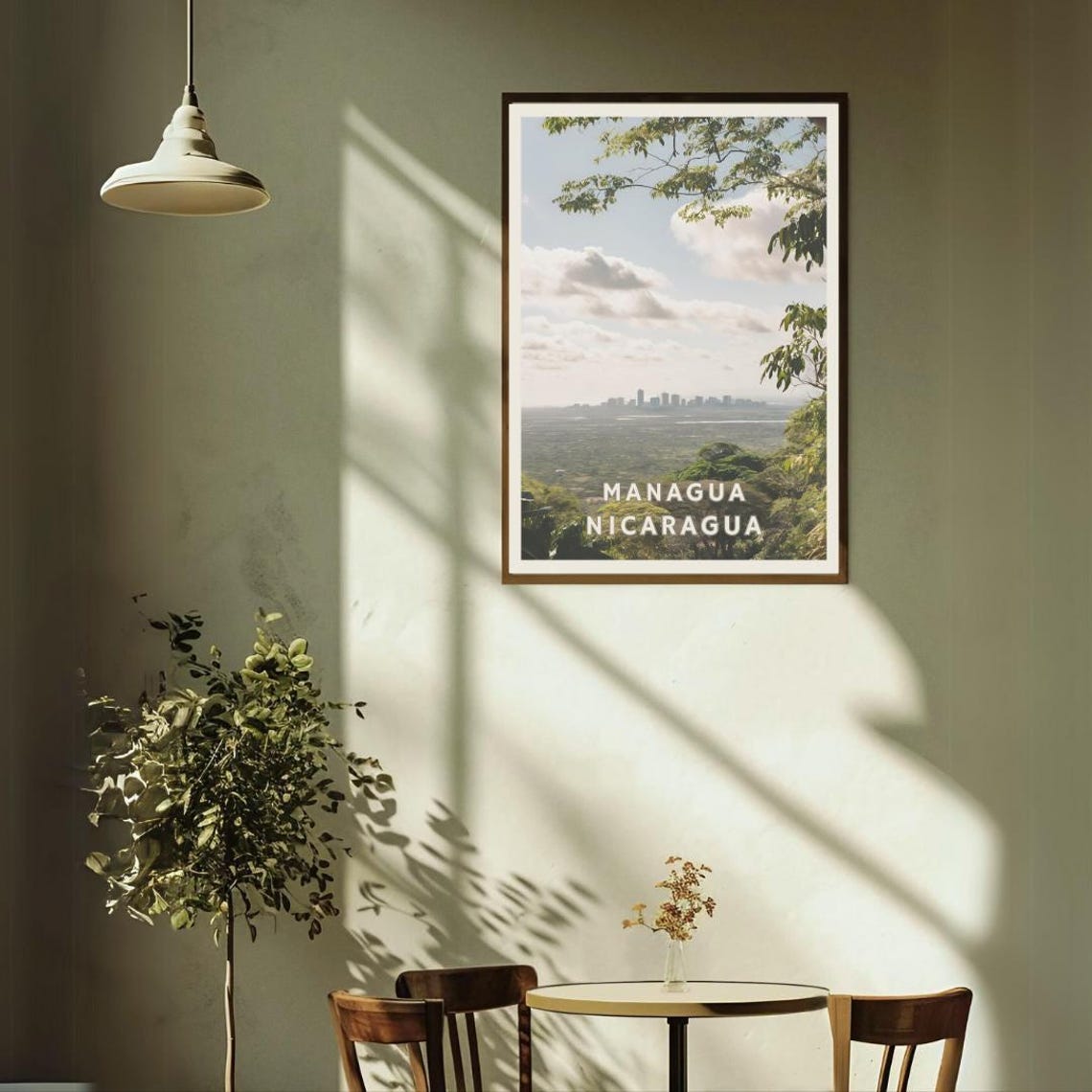 Managua Nicaragua Poster Managua Skyline Print Central America Travel Wall Art Tropical City Decor Managua Art Nicaraguan Home Decor - Image 2