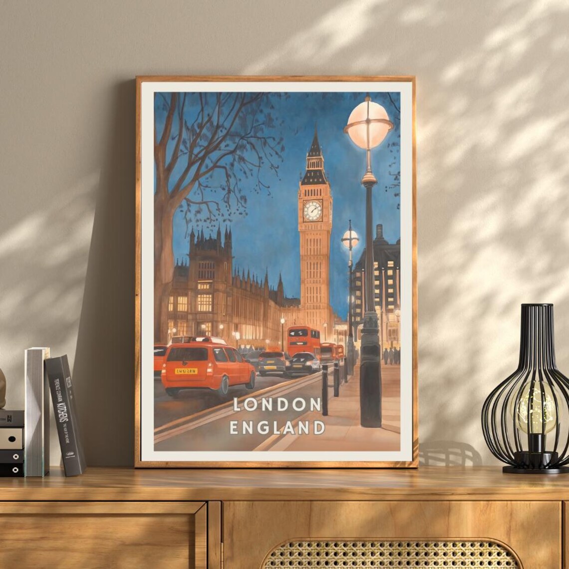 London England, Big Ben Night Travel Poster - Image 3