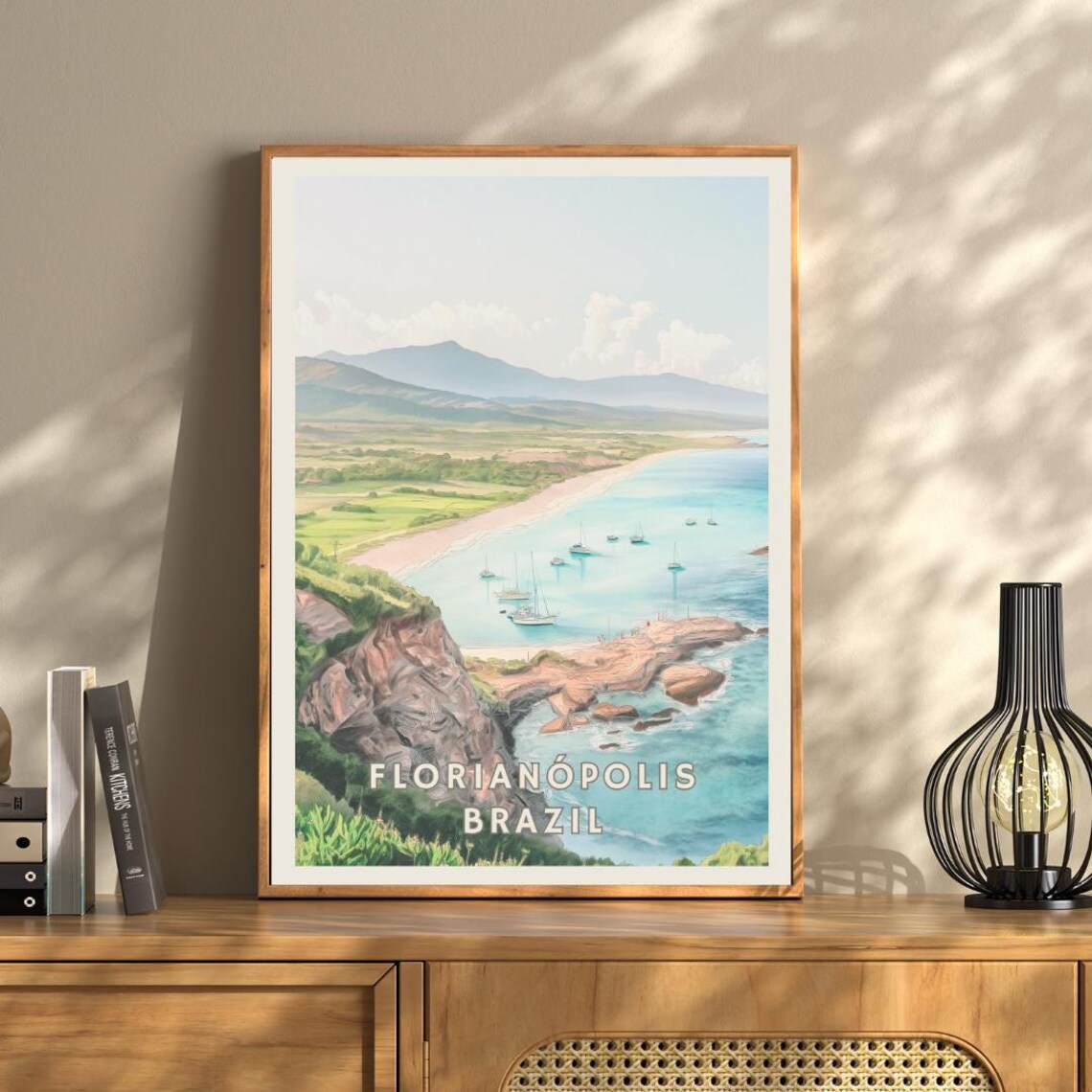 Florianópolis Brazil Travel Poster, Beach Landscape - Image 3