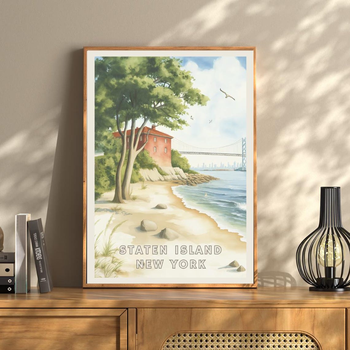 Staten Island New York Poster Nyc Skyline Wall Art New York City Travel Print Urban Landscape Decor New York Art Cityscape Home Decor - Image 3