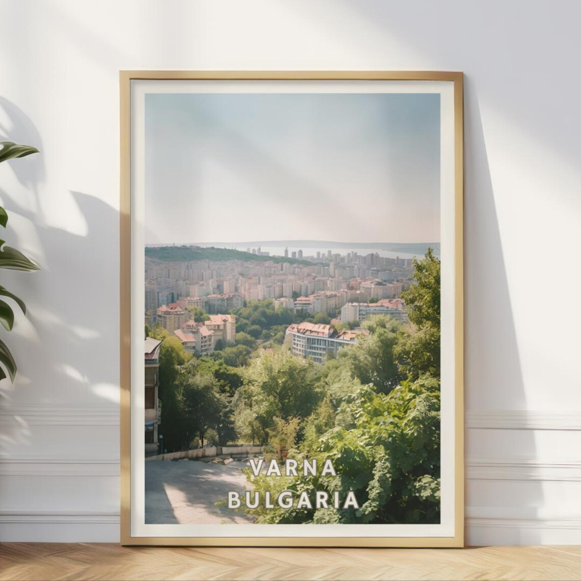 Varna Bulgaria Travel Poster, Black Sea Coast