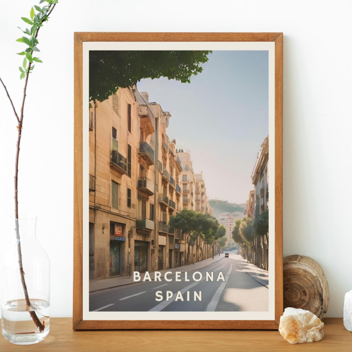 Barcelona Spain Poster, Historic Mediterranean Cityscape - Image 3