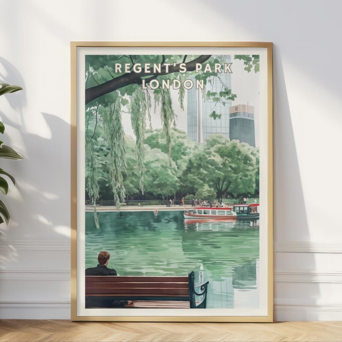 Regents Park London, Vintage Cityscape Art Print
